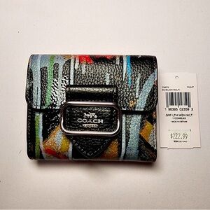 NWT COACH x Mint + Serf Small Morgan Wallet CM672 Graffiti Style Print
